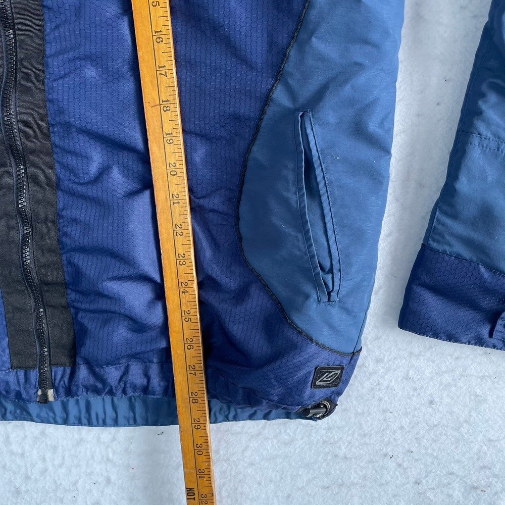 Long Island Windbreaker Jacket Mens M Blue Fleece Lined Hooded Full Zip Gorpcore - Picture 6 of 9